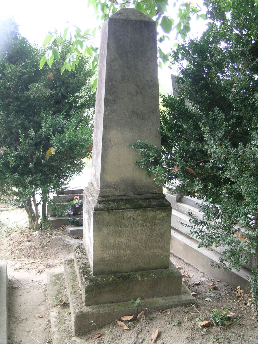 Gravestone of Maria Jasinska, Zaleszczyki cemetery, as of 2019.