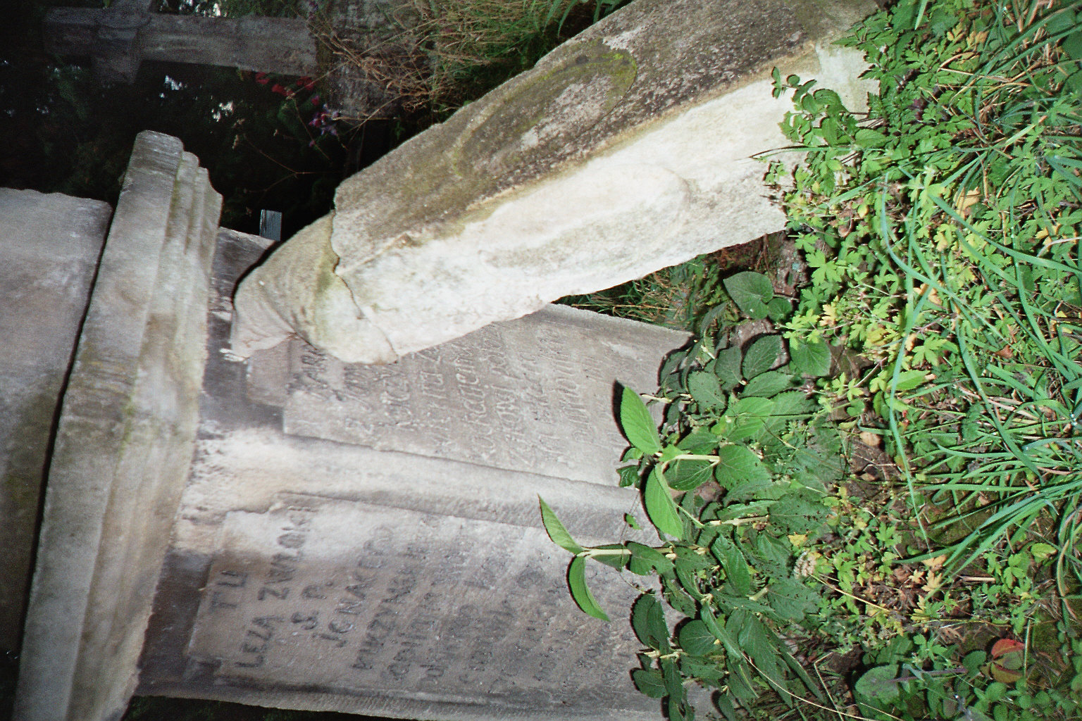 Tombstone of Ignacy Kuczynski, Zaleszczyki cemetery, as of 2005.