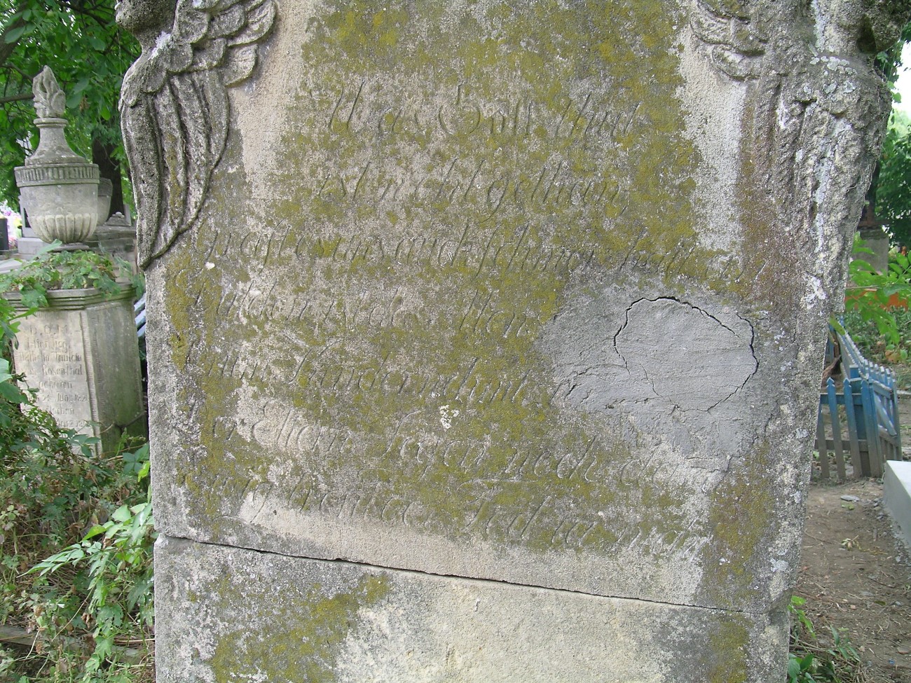 Nagrobek Karla i Leopolda Liedler, cmentarz w Zaleszczykach, stan z 2019 r.