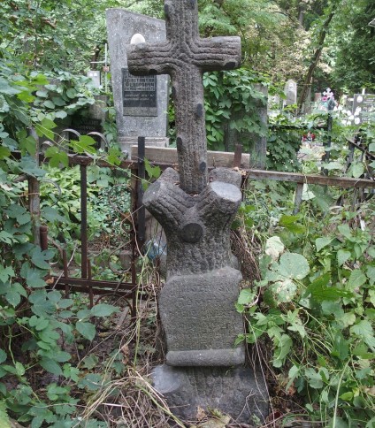 Nagrobek Romana Jaguszewskiego, cmentarz Bajkowa w Kijowie, stan z 2021