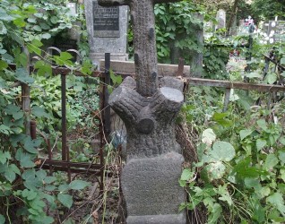 Nagrobek Romana Jaguszewskiego, cmentarz Bajkowa w Kijowie, stan z 2021