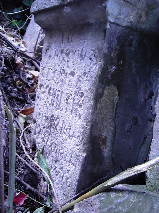 Tombstone of Cecilia Schultis, cemetery in Zaleszczyki, state from 2005