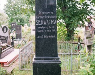 Nagrobek Marii Serwackiej, cmentarz w Zaleszczykach, stan z 2005