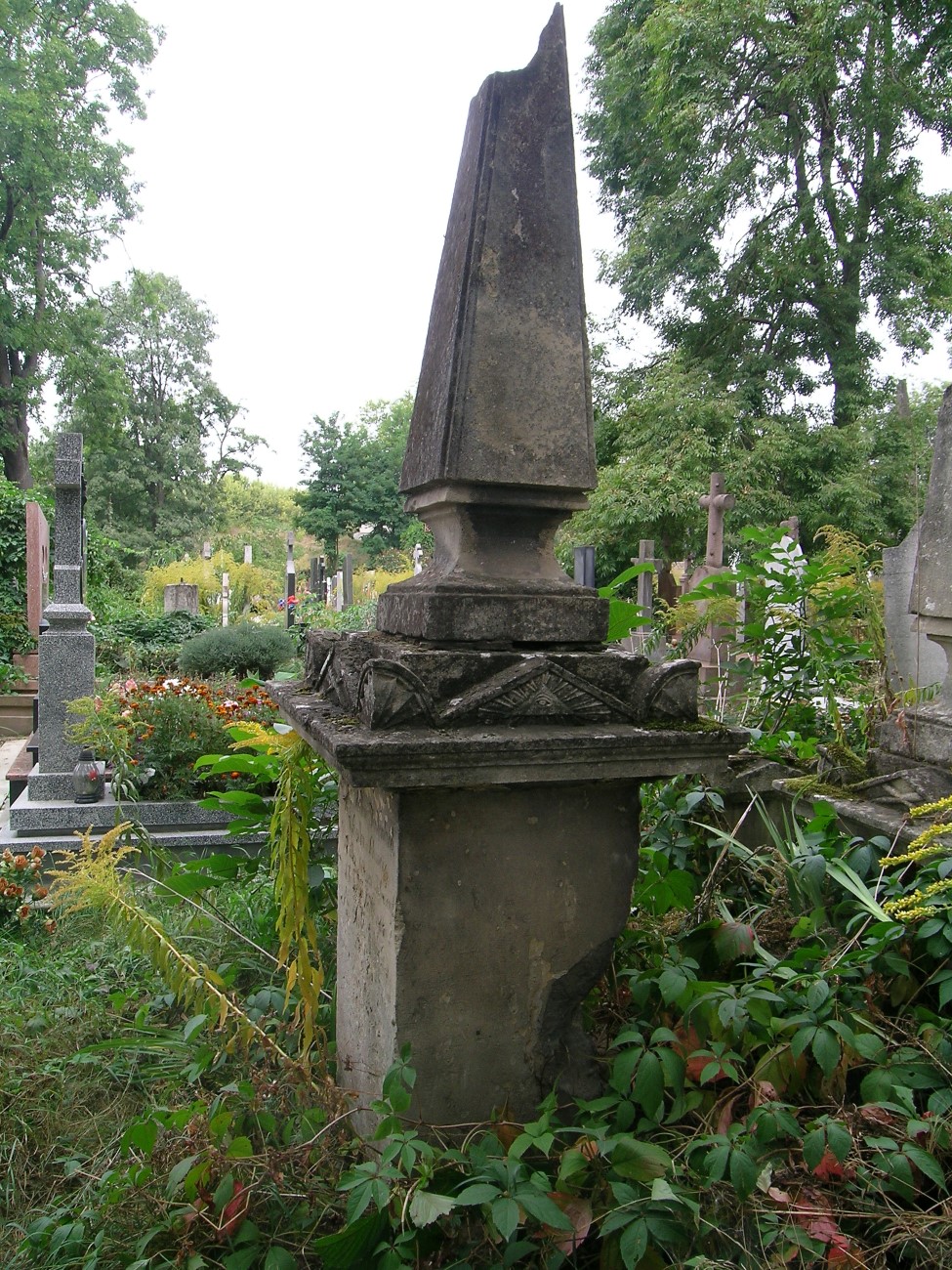 Tombstone of Johan Stachorsky, Zaleszczyki cemetery, as of 2019.