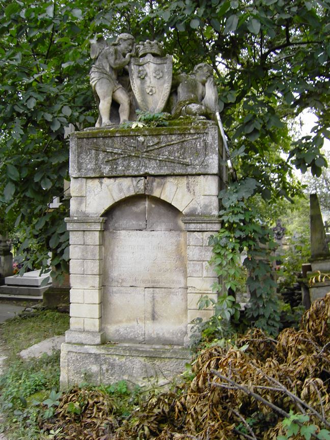 Nagrobek Marii [.]anb[om] von Kofenhal, cmentarz w Zaleszczykach, stan z 2005