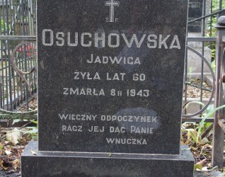Nagrobek Jadwigi Osuchowskiej, cmentarz Bajkowa w Kijowie, stan z 2021