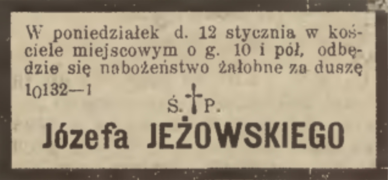 Fotografia przedstawiająca Nagrobek Józefa Seweryna Jeżowskiego