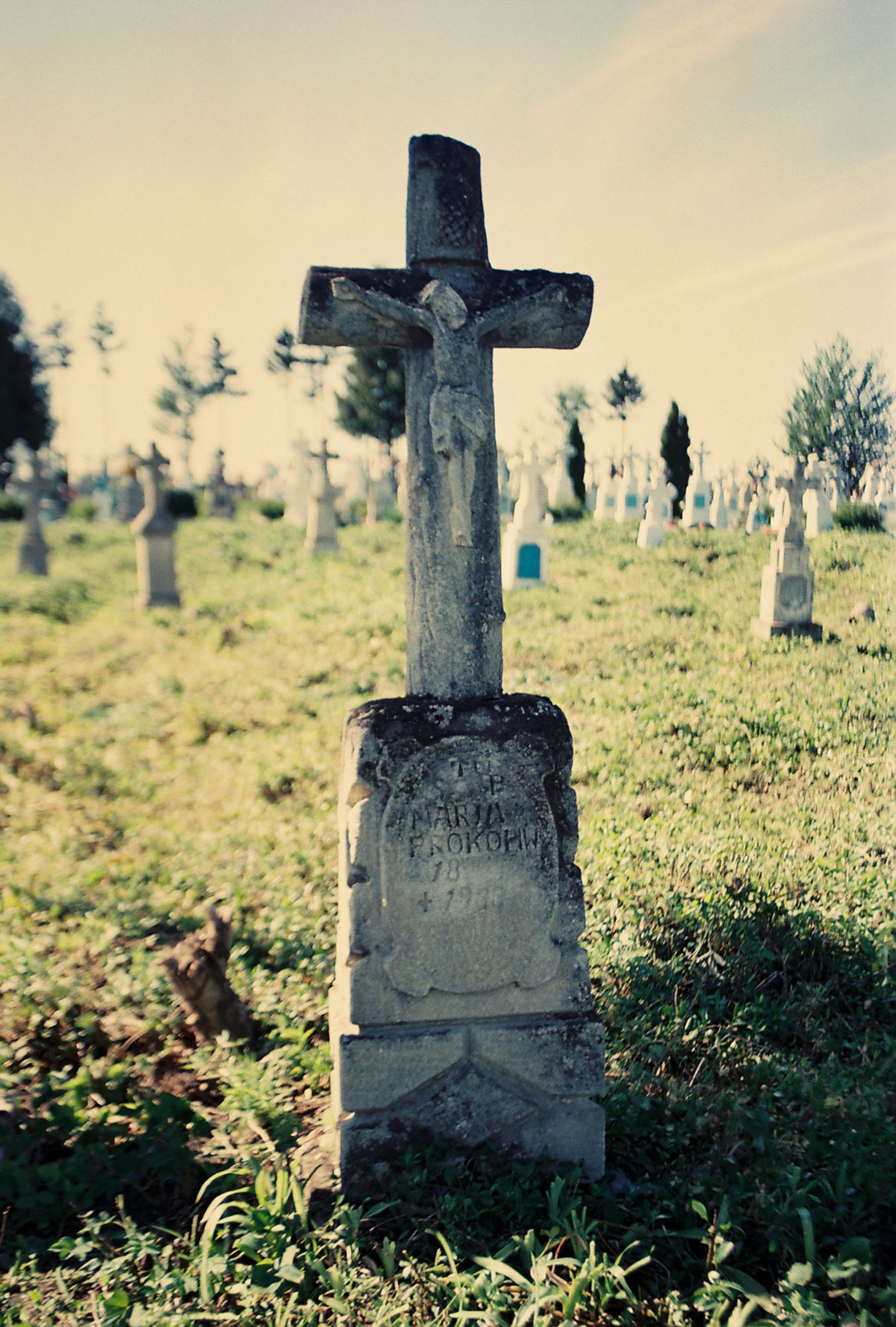 Tombstone of Maria Prokopiv, Lauschycha cemetery, Ukraine