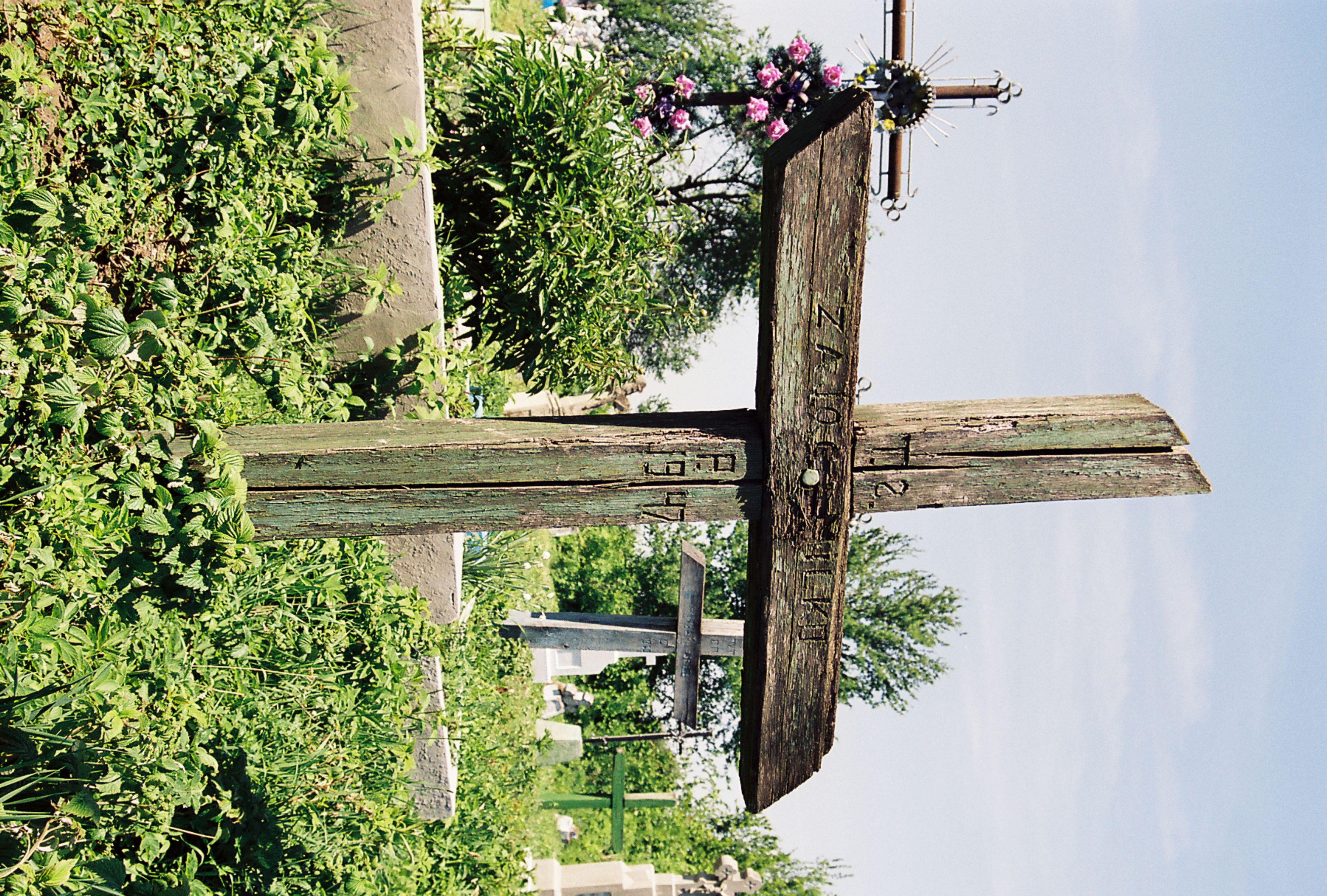 Nagrobek Milko Zająca, cmentarz w Łosiaczu, Ukraina