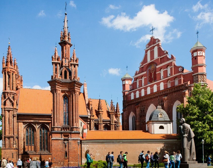 St Anne's Church, designed by Michal Enkinger, turn of 15th/16th century, Vilnius, Lithuania