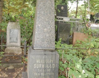 Nagrobek Władysława Surwiłło, cmentarz Bajkowa w Kijowie, stan z 2021