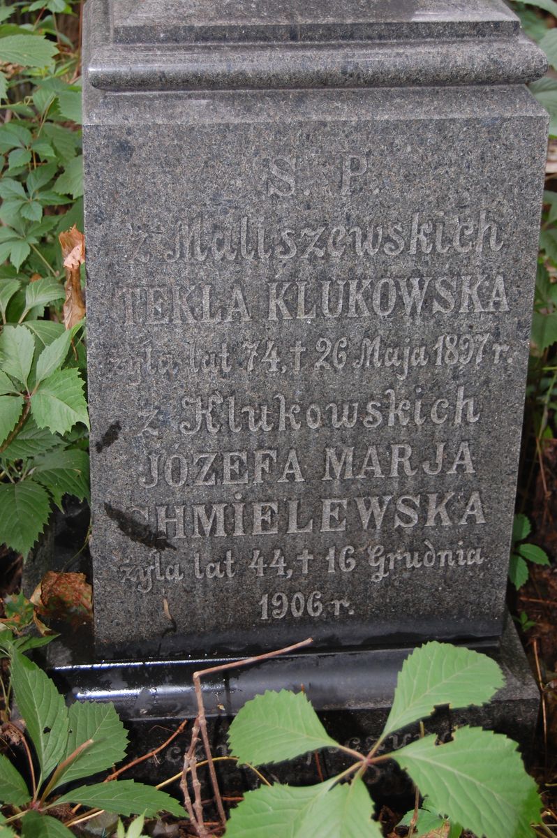Tombstone of Tekla Kulkowska and Józefa Maria Chmielewska, state from 2022