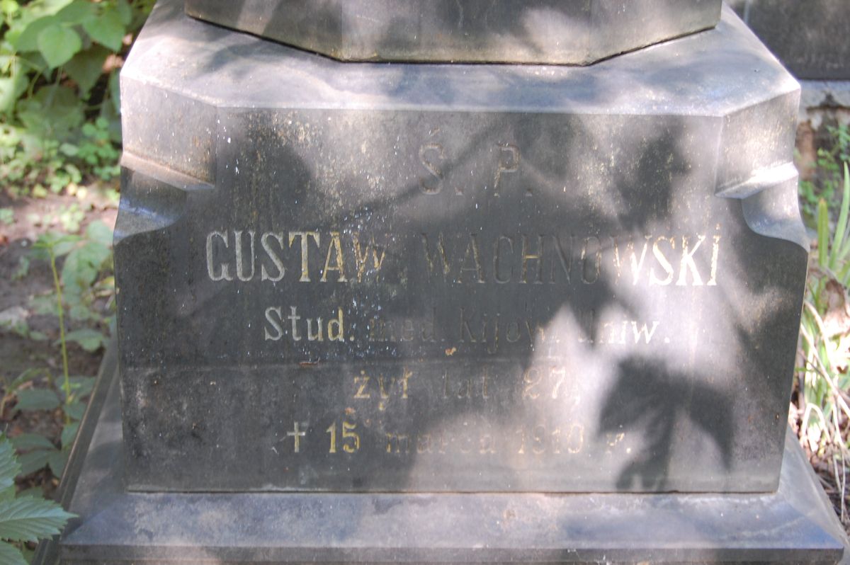 Tombstone of Gustav Wachnowski, as of 2022
