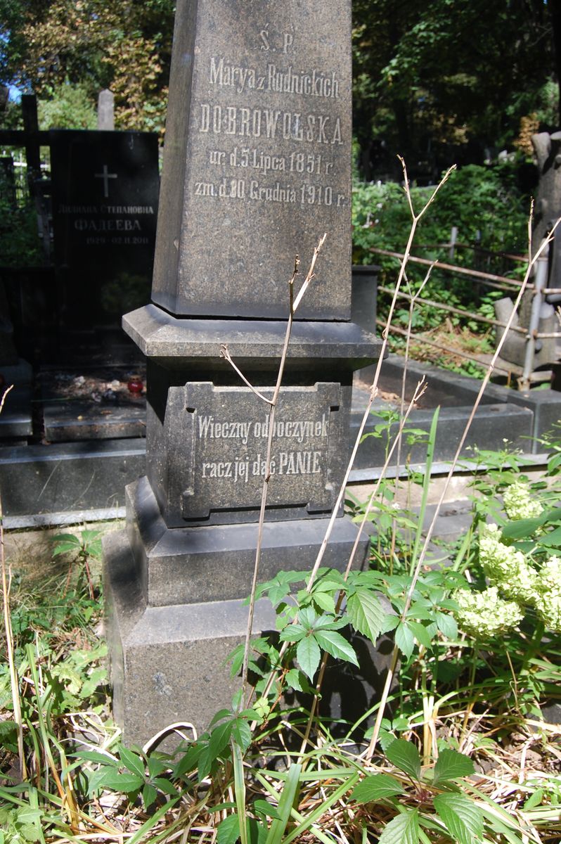 Tombstone of Mary Dobrowolska, as of 2022