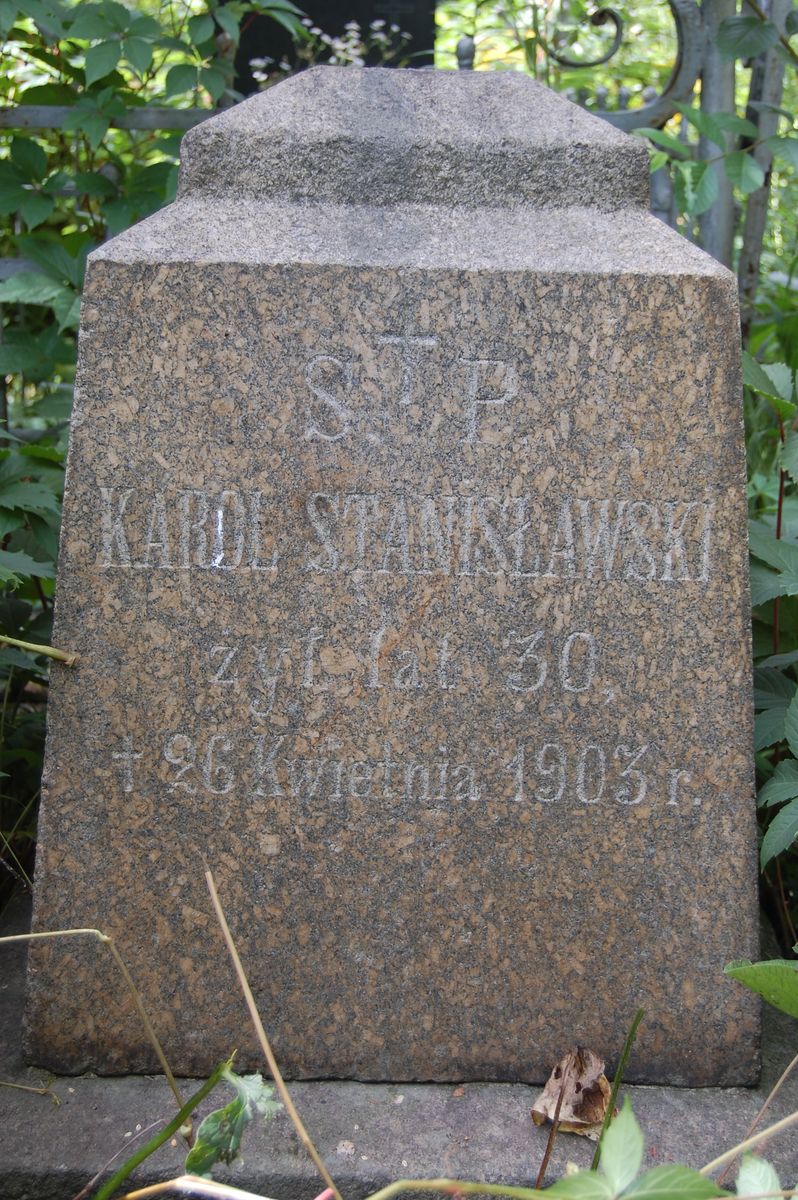 Tombstone of Karol Stanislawski, as of 2022