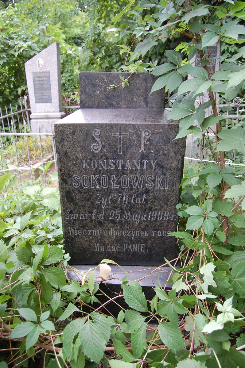 Tombstone of Konstanty Sokolowski, as of 2022