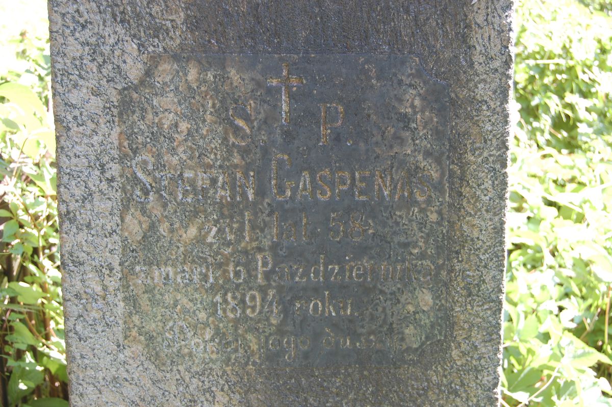 Inscription by Stefan Gaspenas, as of 2022