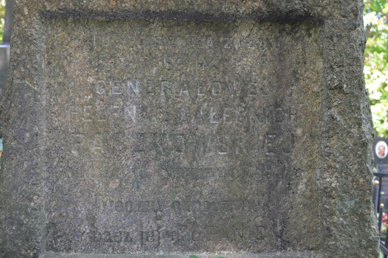 Inscription from the tombstone of Helena Paszkowska