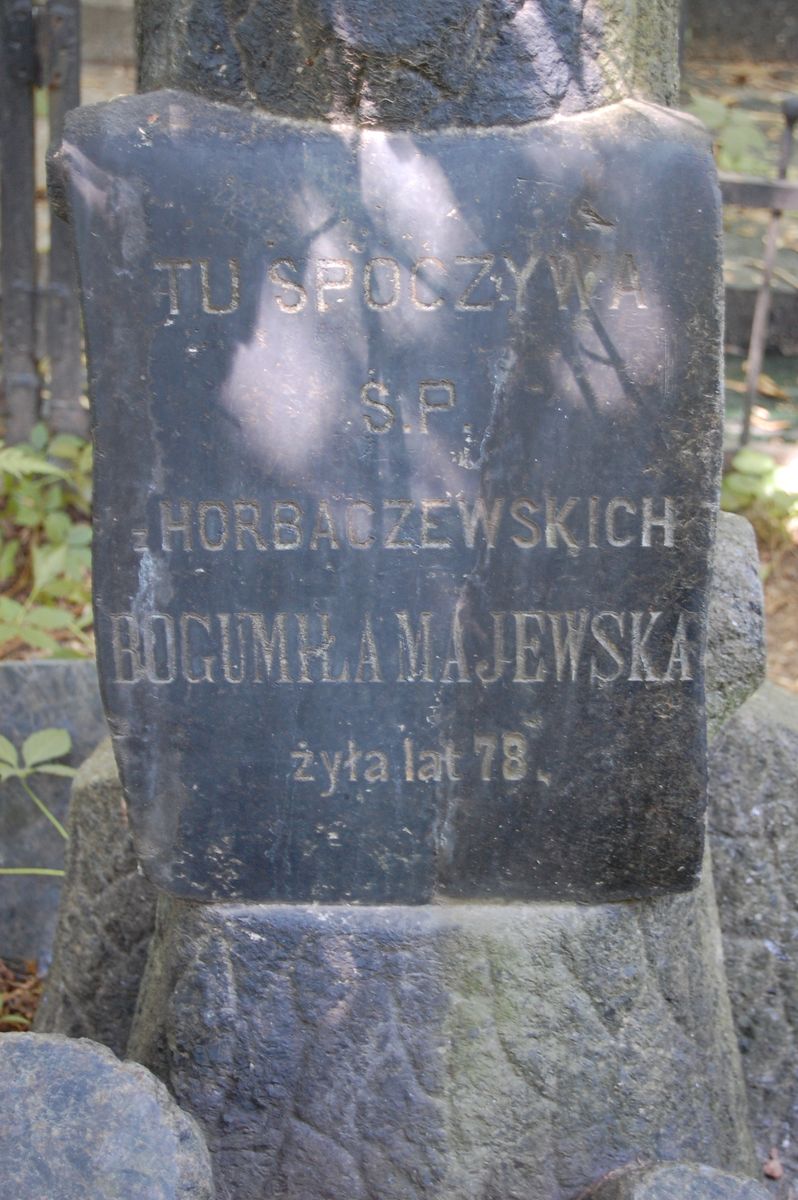 Tombstone of Bogumiła Majewska, as of 2022
