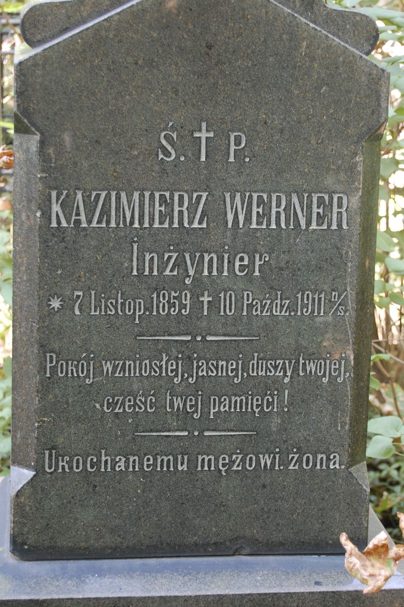 Nagrobek Kazimierza Wernera, stan z roku 2022