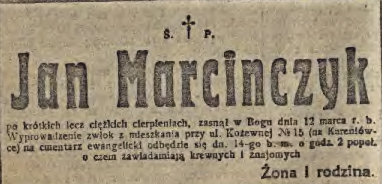 Fotografia przedstawiająca Tombstone of Jan and Kazimierz Marcińczyk