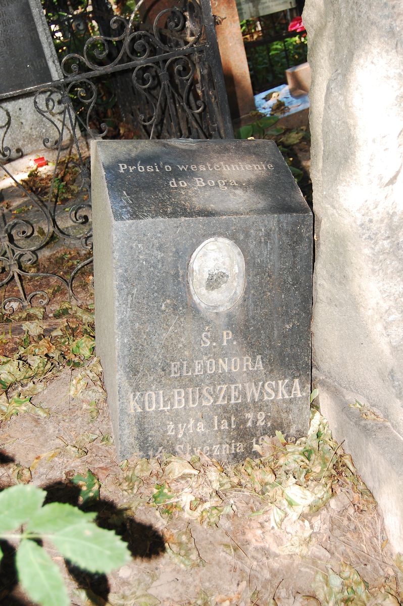 Tombstone of Eleonora Kolbuszewska, as of 2022