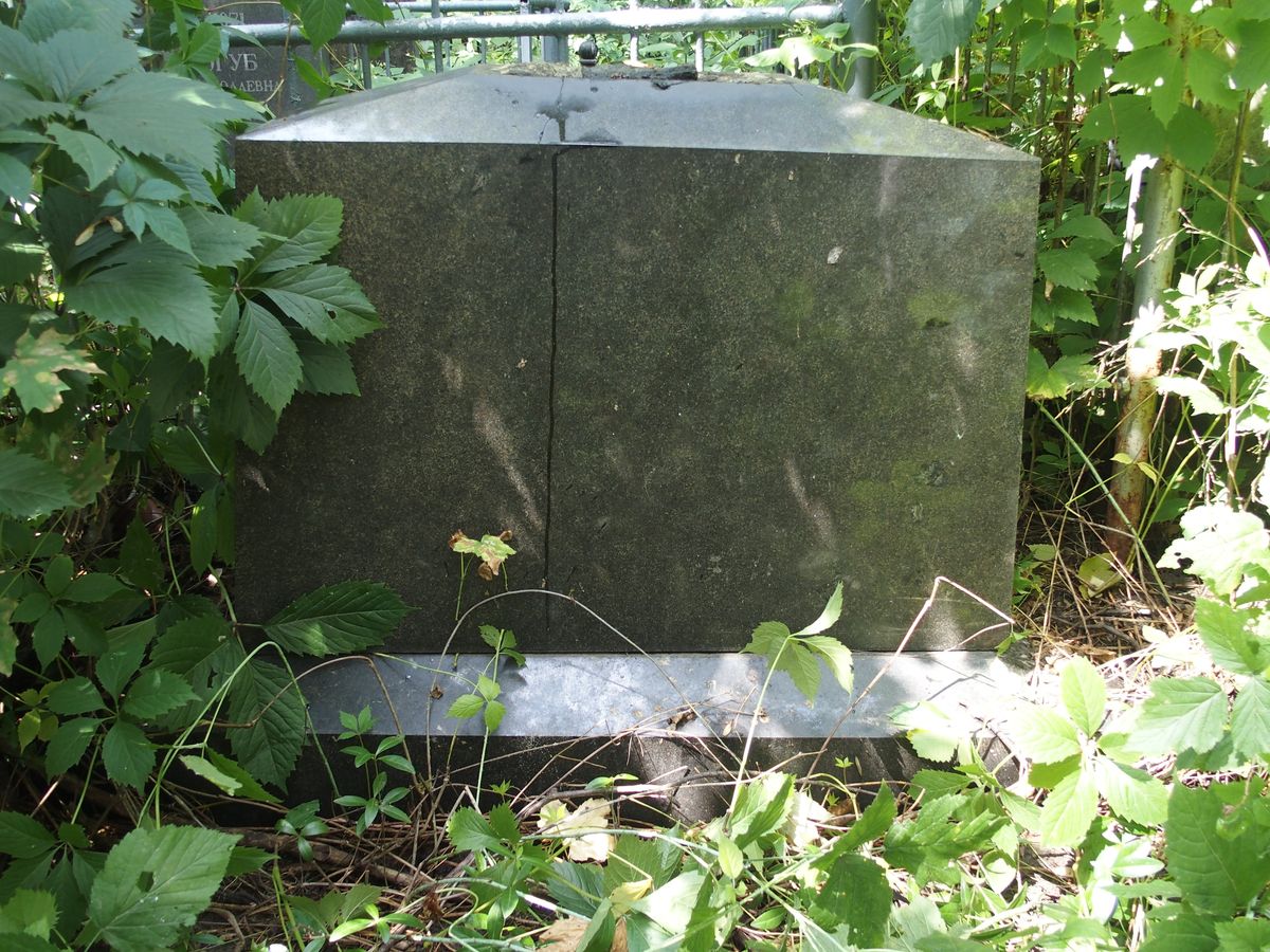 Plinth of N.N.'s gravestone, Baikal cemetery in Kiev, as of 2021