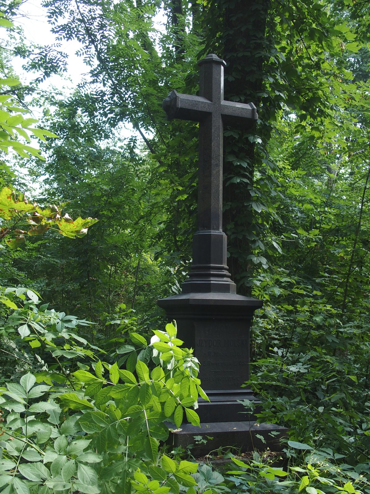 Tombstone of Izydor Molsky, Bajkova cemetery, Kyiv, 2021