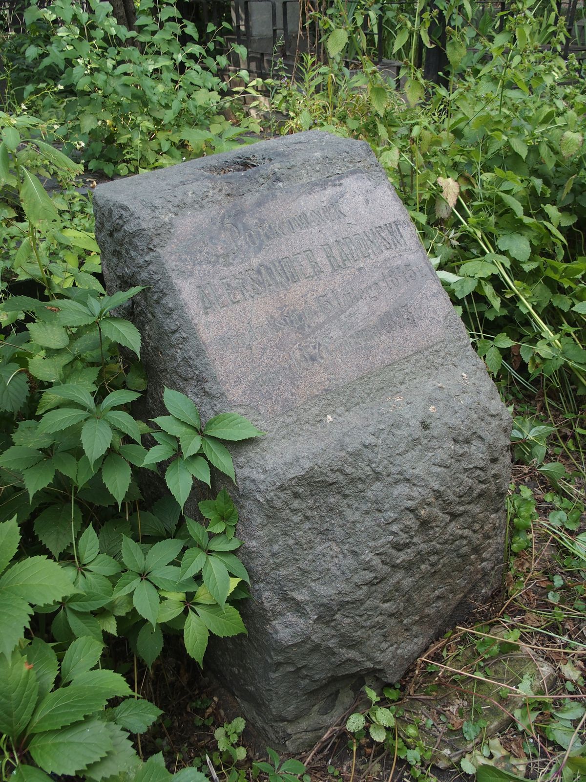 Tombstone of Alexander Radomsky, Baykova cemetery, Kyiv, as of 2021