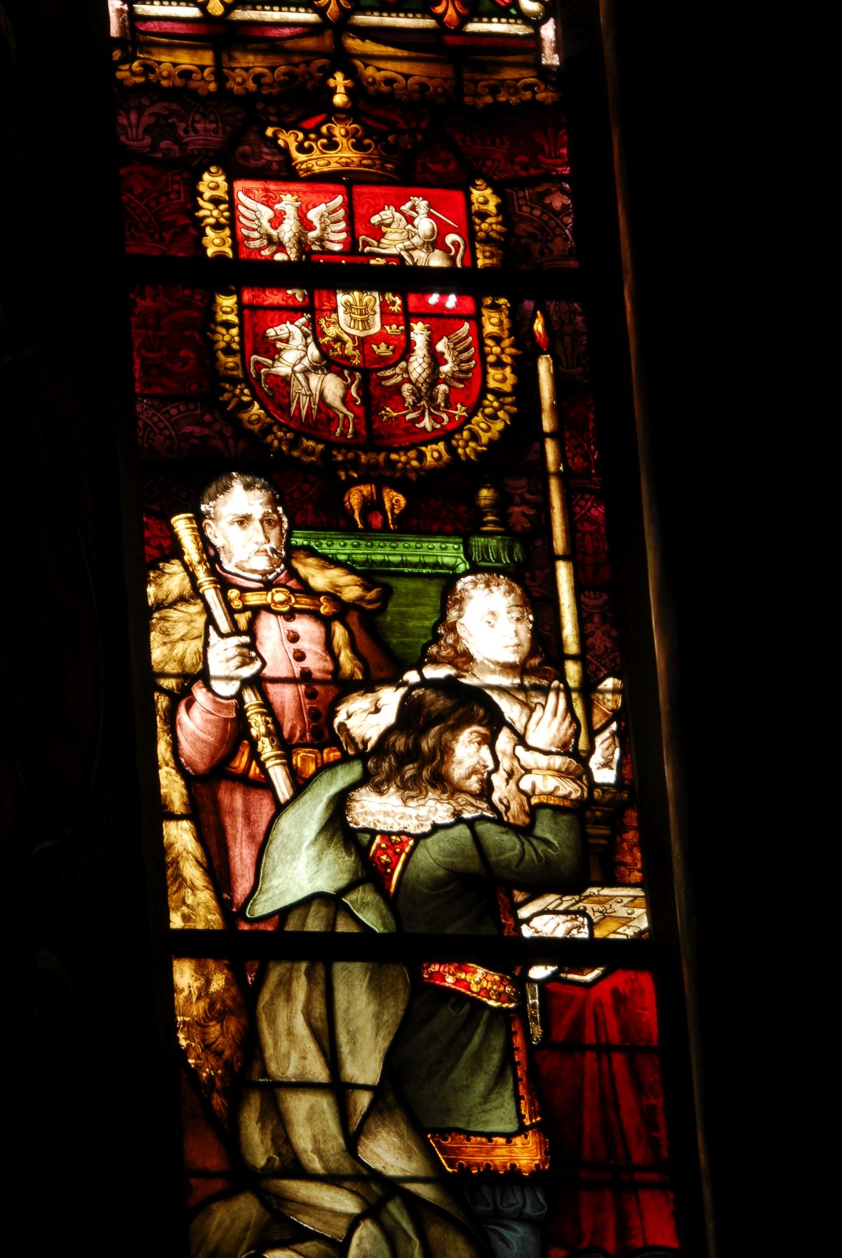 Stained glass window from the Latin Cathedral in Lviv