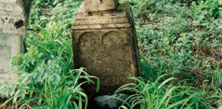 Nagrobek Anny Blońskiej z krzyżem na cokole. Krzyż fazowany, zdobiony symetrycznymi guzkami. Cokół z profilowanym zwieńczeniem i inskrypcją w płycinie łukowej.