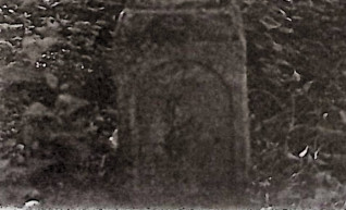 Nagrobek Mikołaja Drapaka z krzyżem na prostym cokole. Front z płyciną łukową i rytą inskrypcją. Otoczony roślinnością.