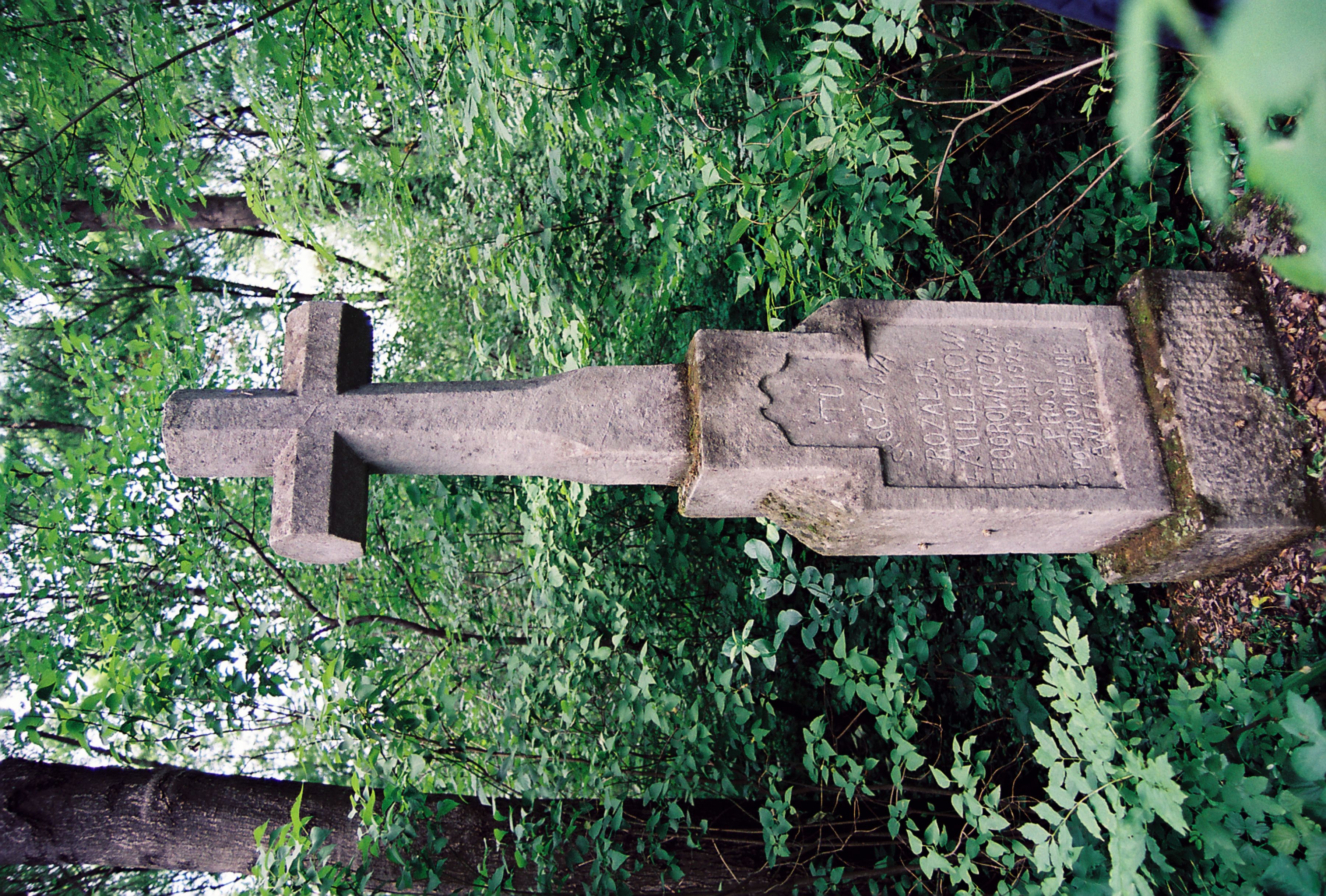 Pierre tombale de Rozalia Fedorowicz, cimetière de Korolovka, Ukraine
