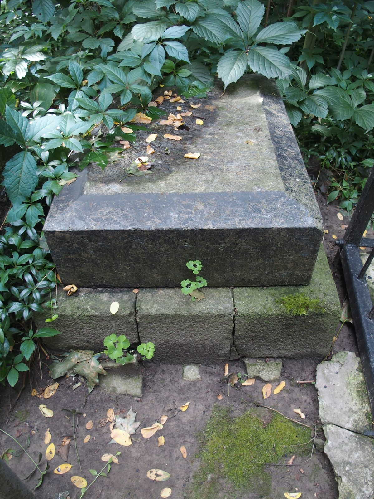 Płyta nagrobka Olimpii Kunderewicz, Feliksa Kunderewicza, cmentarz Bajkowa w Kijowie, stan z 2021