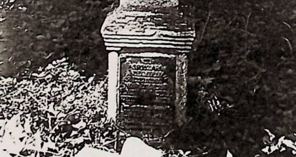 Nagrobek Ludwiki Wiszniewskiej z ułamanym fazowanym krzyżem na cokole. Cokół ma profilowane zwieńczenie i jest flankowany przez dwie kolumienki. Żeliwna tablica z inskrypcją przytwierdzona gwoździami w kształcie kwiatów.