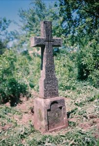 Tombstone of Jan Teszczynski, cemetery in Usti Biskupie