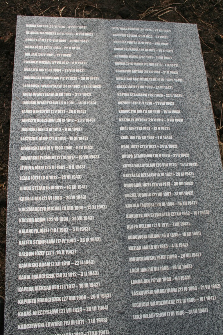 Grave of the victims of the German prison located in Przedzielnica