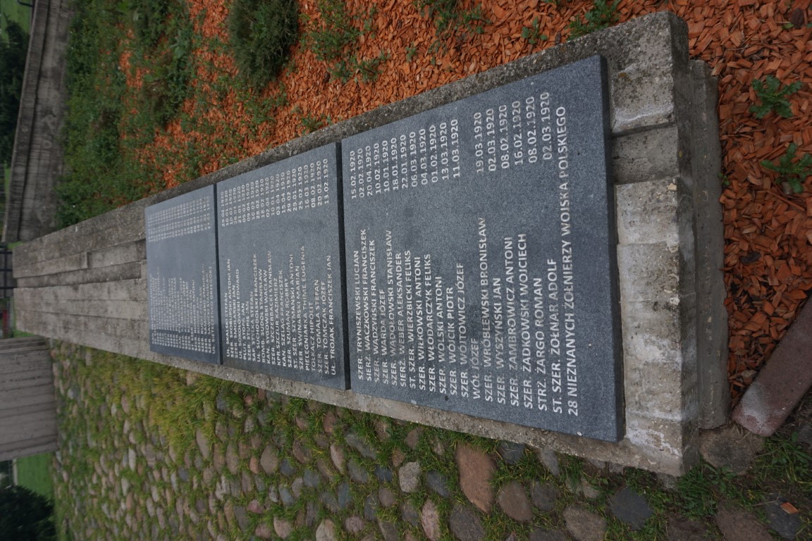 Monument on the site of the Polish War Cemetery in Slobodka, destroyed during the Soviet period, dedicated to Polish soldiers killed in the Latsgal campaign