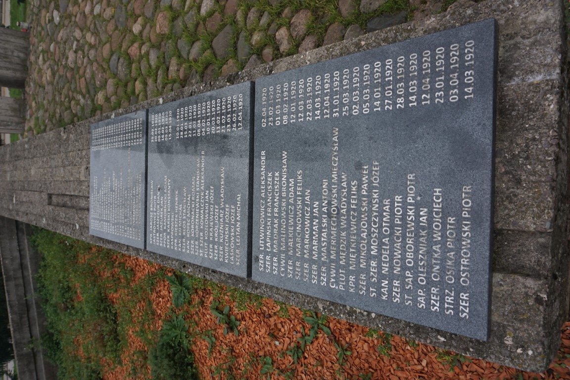 Monument on the site of the Polish War Cemetery in Slobodka, destroyed during the Soviet period, dedicated to Polish soldiers killed in the Latsgal campaign