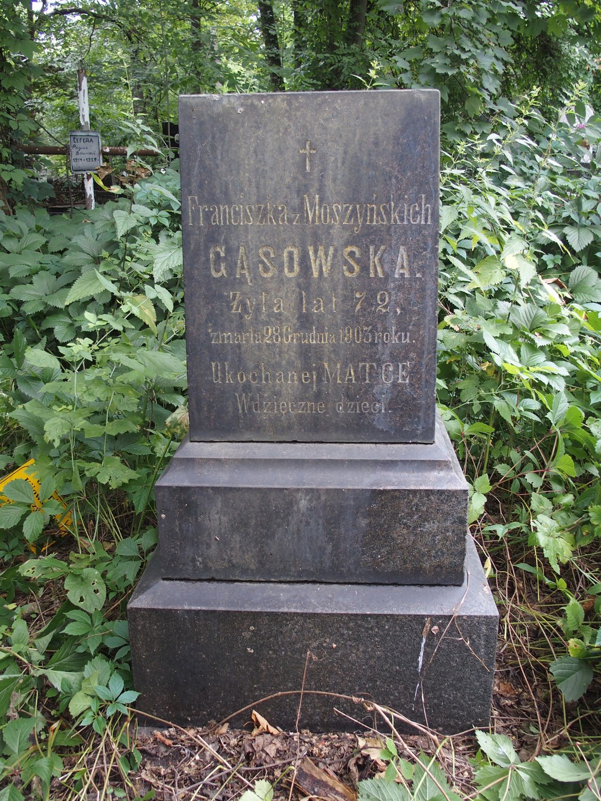 Tombstone of Franciszka Gąsowska