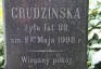 Fotografia przedstawiająca Tombstone of Józefa Grudzińska