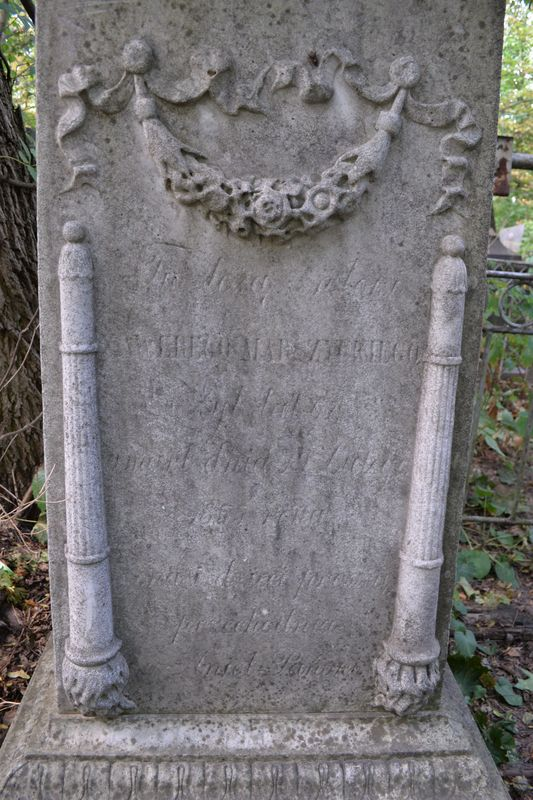 Inscription from the tombstone of Ksawery Marszycki