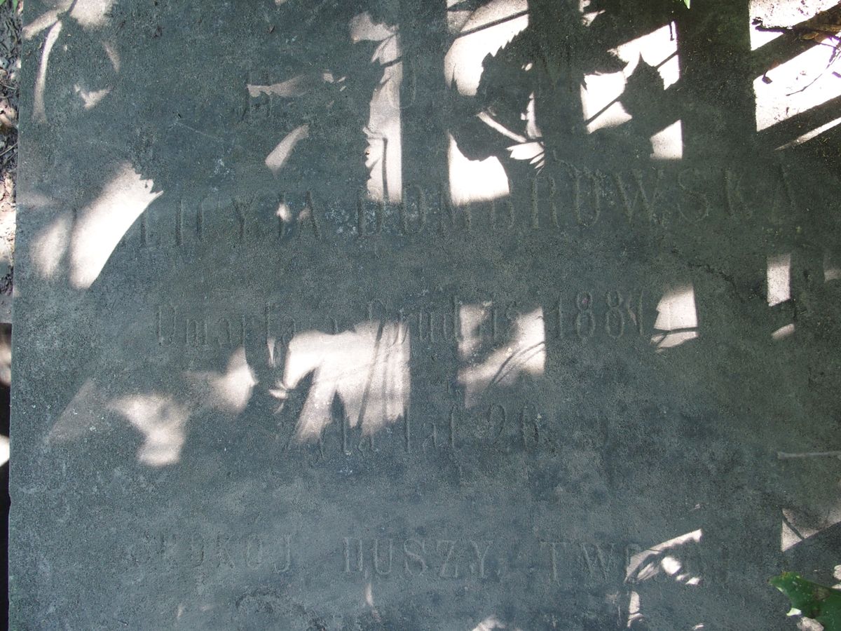 Gravestone inscription of Felicia Dombrovskaya, Natalia Vasil'evna Avromova, Vladimir Osadčuk, Maria Vasil'evna Stepanenko