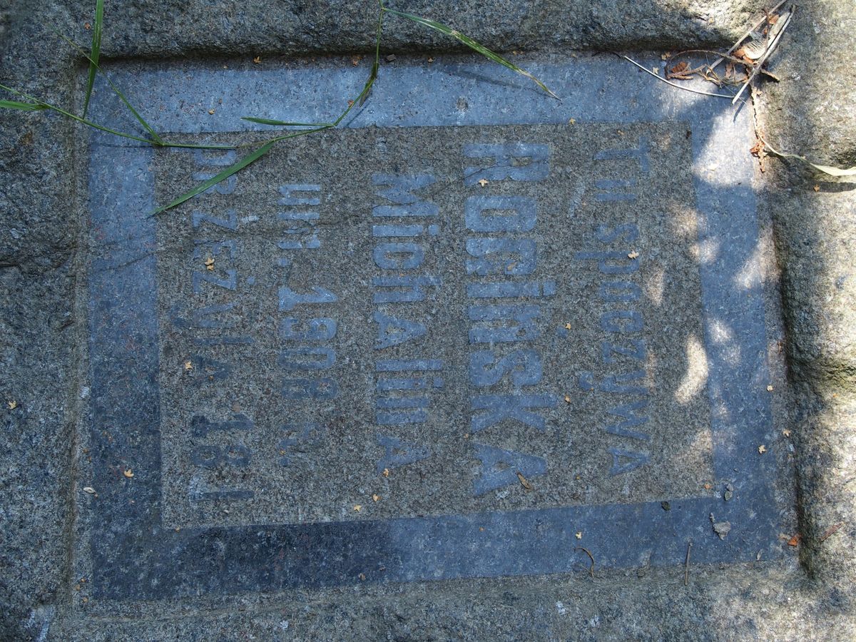Gravestone inscription of Michalina Rogińska