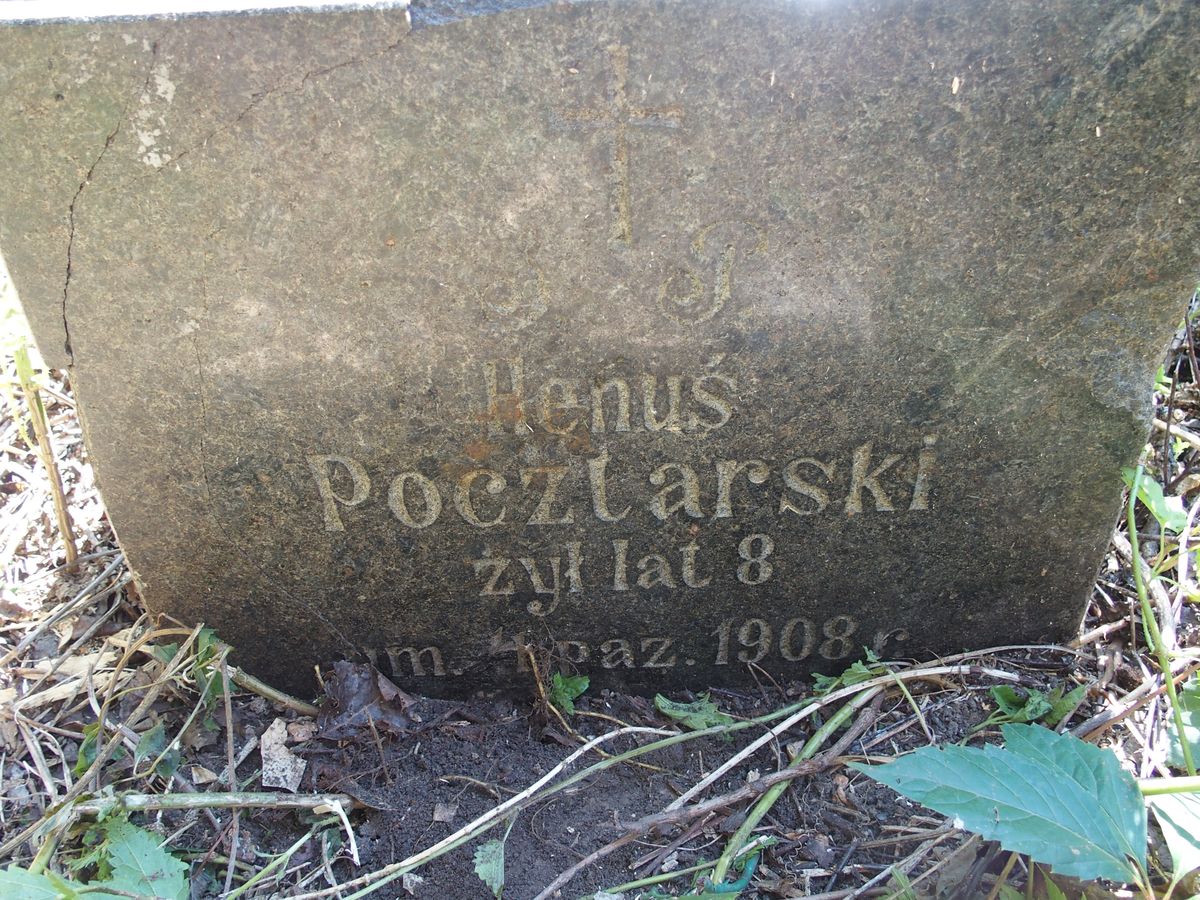 Napis z nagrobka Henryka Poczlarskiego
