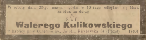 Fotografia przedstawiająca Tombstone of the Kulikowskis