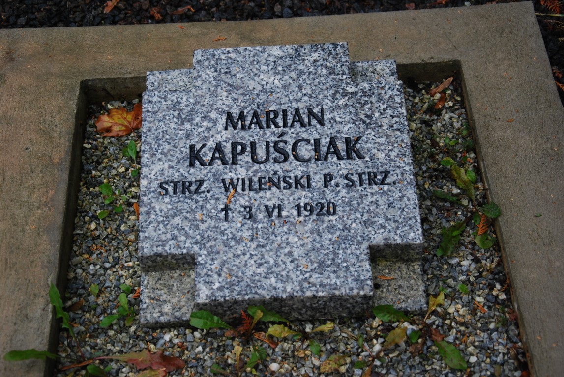 Marcin Kapuściak, Kwatera żołnierzy Wojska Polskiego poległych w 1920 r., pochowanych na cmentarzu przy ul. Puszkińskiej