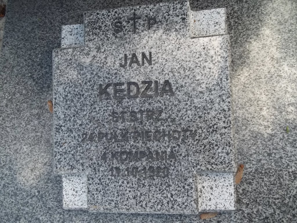 Jan Kędzia, Groby żołnierzy Wojska Polskiego poległych w 1920 r., znajdujące się poza kwaterą wojskową na cmentarzu przy ul. Puszkińskiej