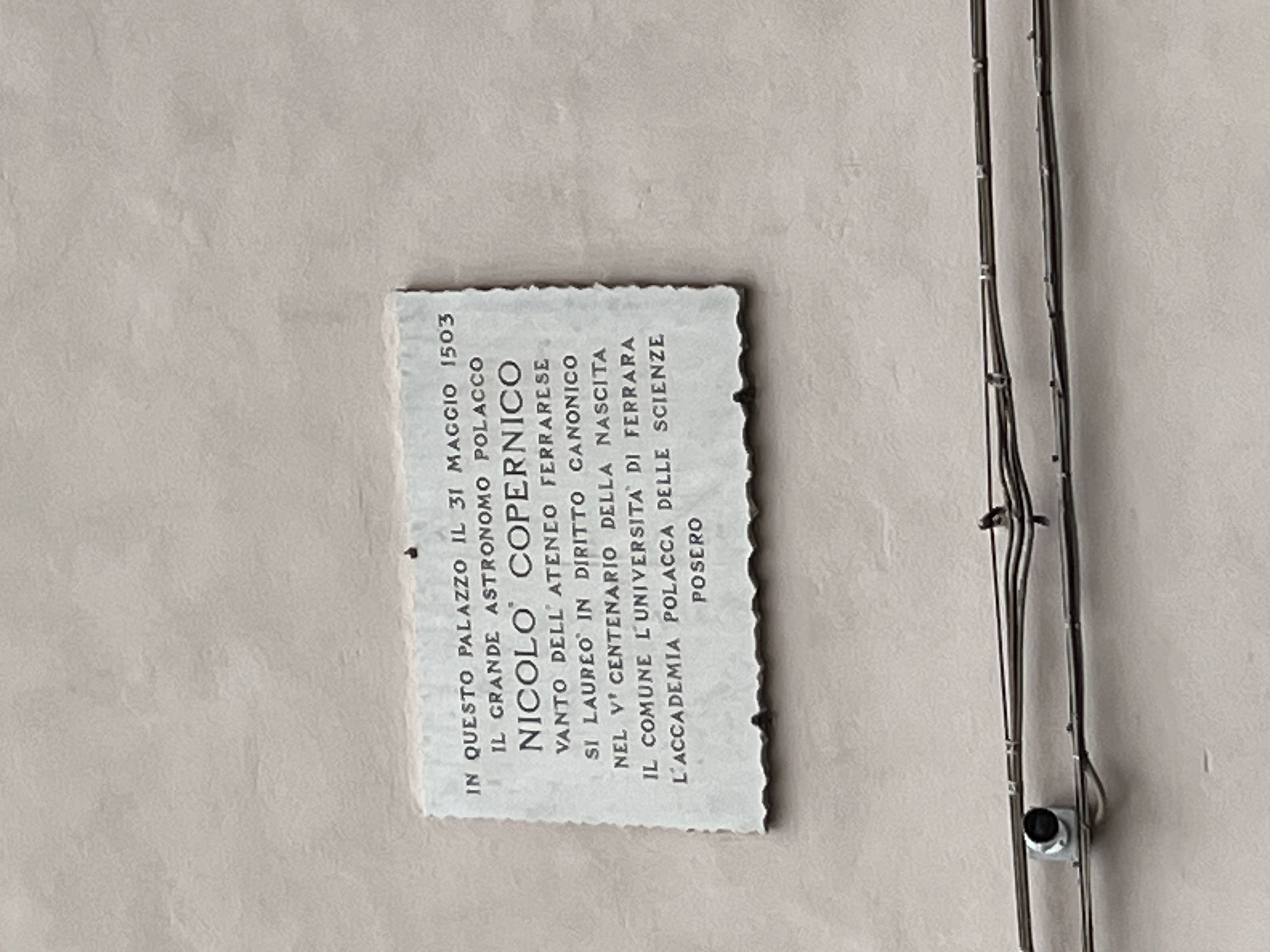 Fotografia przedstawiająca Tablice pamiątkowe we Włoszech upamiętniające Polki i Polaków