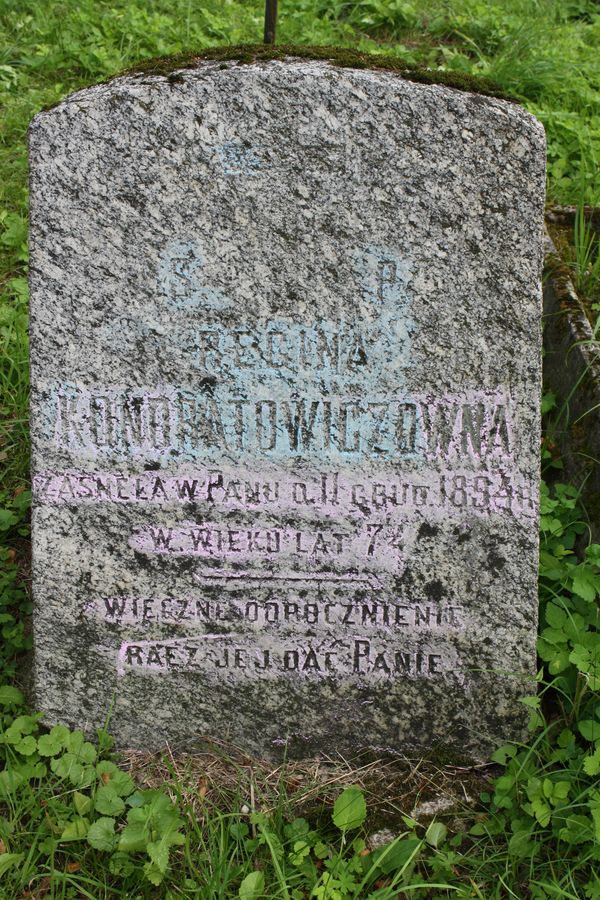 Tombstone of Regina Kondratowicz, from the Ross Cemetery in Vilnius, as of 2013